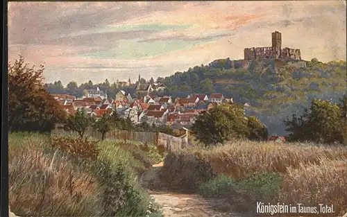 Koenigstein Taunus Total Kuenstlerkarte Kat. Koenigstein im Taunus