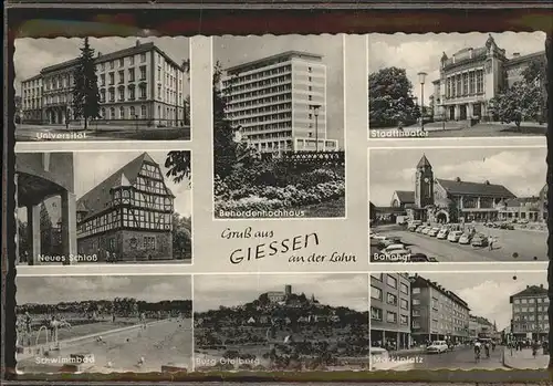 Giessen Lahn Bahnhof Marktplatz Stadttheater Universitaet / Giessen /Giessen LKR
