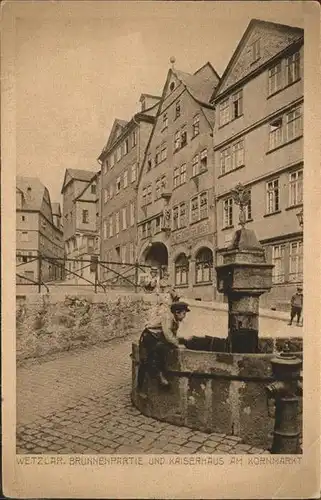 Wetzlar Brunnen Kaiserhaus Kornmarkt Kat. Wetzlar
