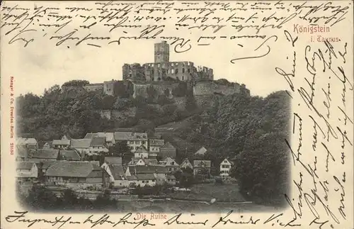 Koenigstein Taunus Ruine Burg Kat. Koenigstein im Taunus