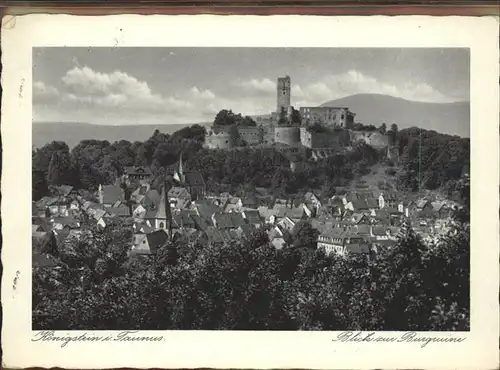 Koenigstein Taunus Blick Burgruine Kat. Koenigstein im Taunus