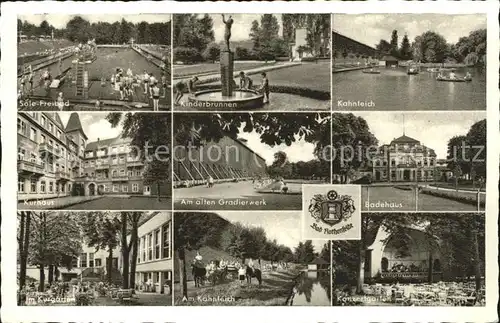 Bad Rothenfelde Kinderbrunnen Kahnteich Badehaus Kurgarten Kurhaus  Kat. Bad Rothenfelde