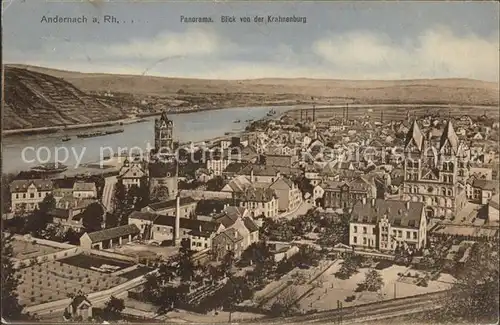 Andernach Blick von der Krahnenburg Kat. Andernach