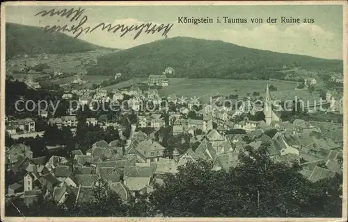 Koenigstein Taunus Panorama von der Ruine Kat. Koenigstein im Taunus