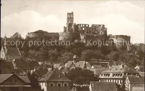 Koenigstein Taunus Burgpanorama Kat. Koenigstein im Taunus