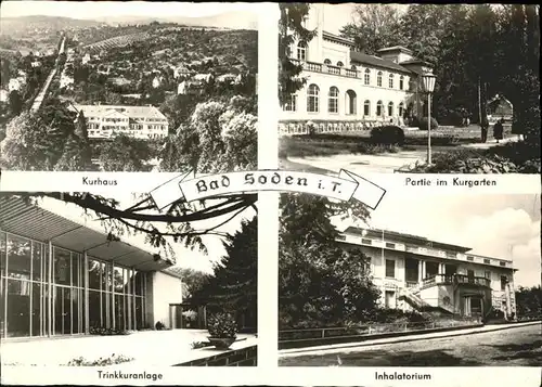 dg30096 Bad Soden Taunus Kurhaus Kurgarten Inhalatorium Trinkkuranlage Kategorie. Bad Soden am Taunus Alte Ansichtskarten