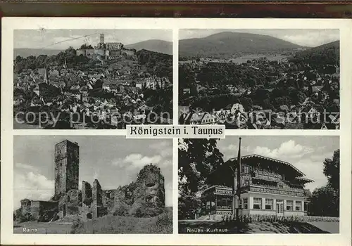 Koenigstein Taunus Panorama Ruine Kurhaus Kat. Koenigstein im Taunus