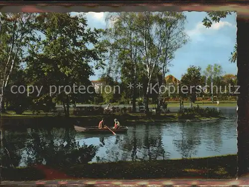 Bad Salzuflen Kurparksee Ruderboot Kat. Bad Salzuflen