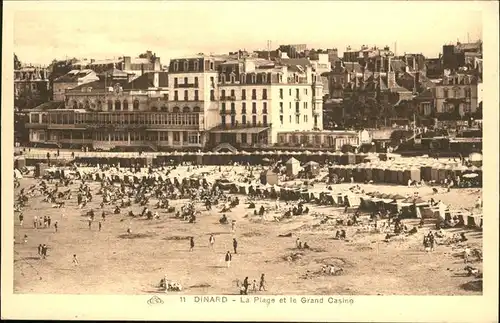 hw09814 Dinard Ille et Vilaine Bretagne Plage Grand Casino Kategorie. Dinard Alte Ansichtskarten