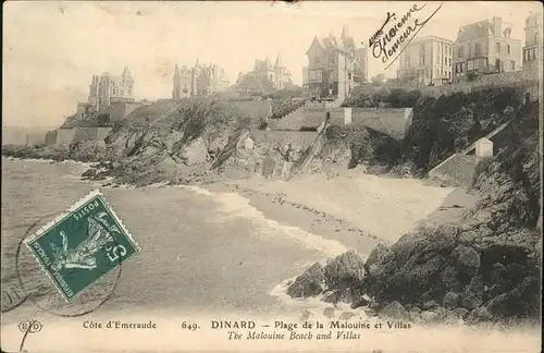 hw10434 Dinard Ille et Vilaine Bretagne Plage Malouine Villas Kategorie. Dinard Alte Ansichtskarten