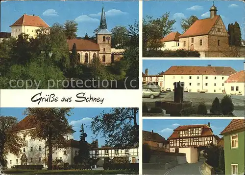 Schney Schloss Schney Kirche  Friedhofskapelle Gasthaus Loeschentor Kat. Lichtenfels