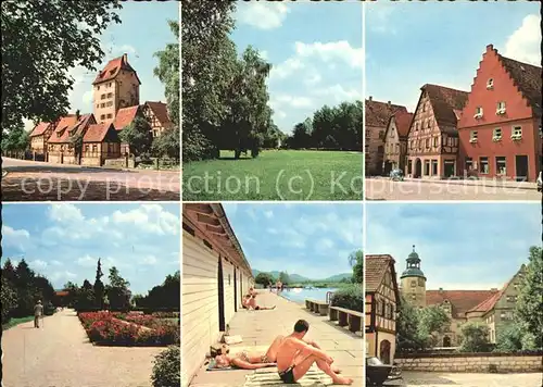 Hersbruck Fachwerkhaus Turm See Kat. Hersbruck