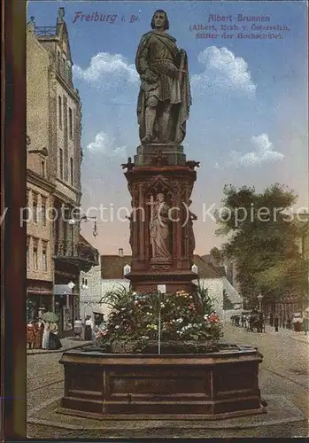 Freiburg Breisgau Albert Brunnen Denkmal Kat. Freiburg im Breisgau