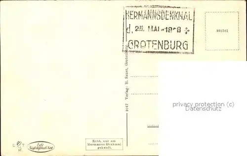 kk75381 Hermannsdenkmal Hermannsdenkmal Externsteine Land und Seeseite Kategorie. Detmold Alte Ansichtskarten