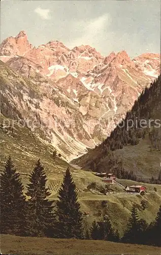 Einoedsbach Ortsblick mit Alpen Kat. Oberstdorf