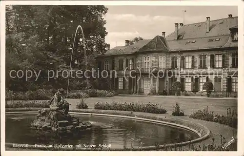 Bayreuth Im Hofgarten mit Neuem Schloss Kat. Bayreuth