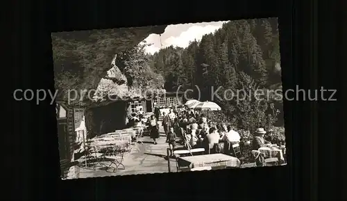 Pottenstein Oberfranken Terrassencafe Teufelshoehle / Pottenstein /Bayreuth LKR