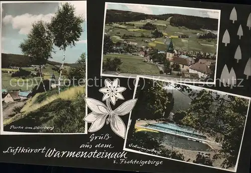 Warmensteinach Duerrberg Panorama Schwimmbad Kat. Warmensteinach Fichtelgebirge