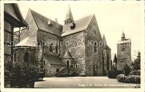 Enger Westfalen Kirche mit alleinstehendem Turm Kat. Enger
