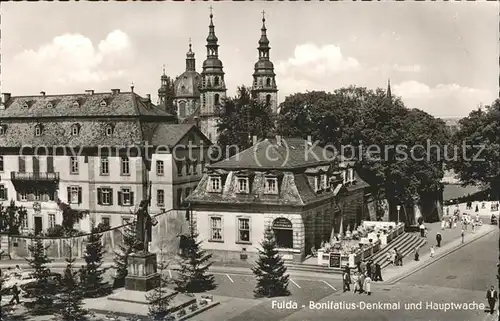 Fulda Bonifatius Denkmal mit Hauptwache Kat. Fulda