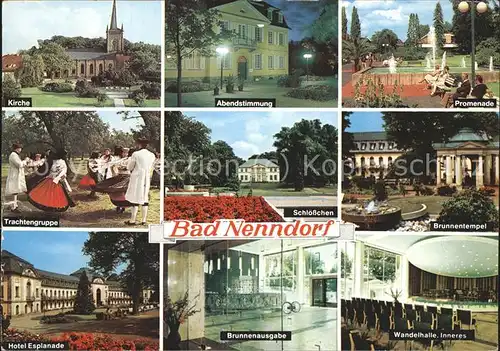 Bad Nenndorf Kirche Promenade Trachtengruppe Brunnentempel Hotel Esplanade Brunnenausgabe Wandelhalle Kat. Bad Nenndorf