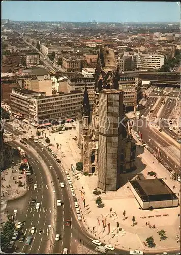 Berlin Kaiser Wilhelm Gedaechtniskirche Fliegeraufnahme Kat. Berlin