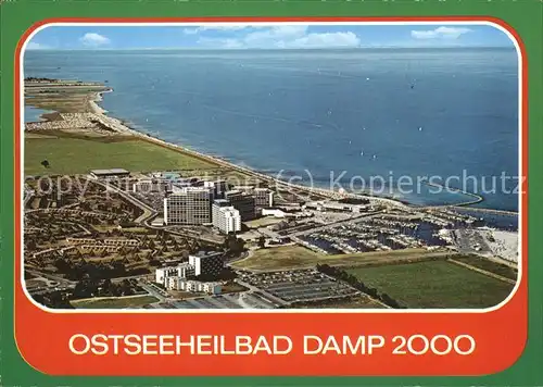 Damp Bootshafen Strand Fliegeraufnahme Kat. Damp Halbinsel Schwansen