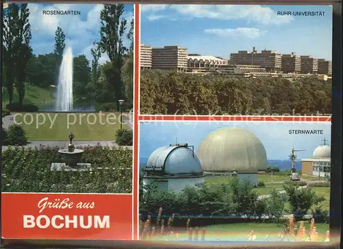 Bochum Rosengarten Fontaene Ruhr Universitaet Sternwarte Kat. Bochum