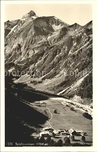 Spielmannsau Panorama Trettachtal mit Alpen Kat. Oberstdorf