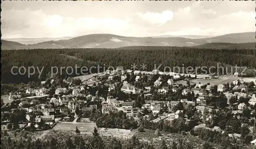 Hahnenklee Bockswiese Harz Panorama Blick vom Bocksberg Kat. Goslar