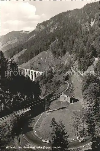 Hoellental Schwarzwald mit Ravennabruecke Hoellentalbahn Eisenbahn Kat. Buchenbach