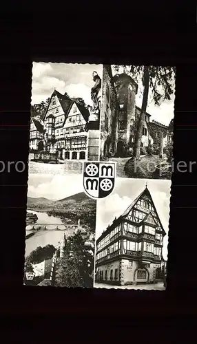 Miltenberg Main Historischer Marktplatz Brunnen Hotel Fachwerkhaus Mainbruecke Kat. Miltenberg