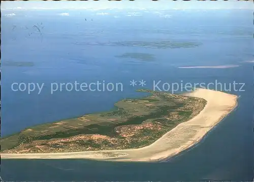 Amrum Fliegeraufnahme Norddorf Kniepsand Hallig Insel Pellworm Kat. Nebel