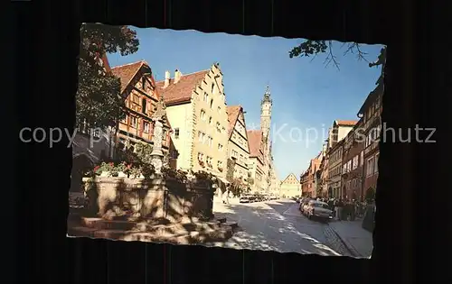 Rothenburg Tauber Herrengasse Brunnen Kat. Rothenburg ob der Tauber