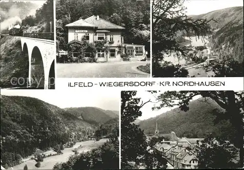 Wiegersdorf Eisenbahnbruecke Bahnstation Ortsansichten Kat. Ilfeld Suedharz