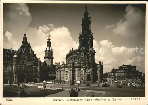 Dresden Georgentor Schloss Hofkirche und Opernhaus Kat. Dresden