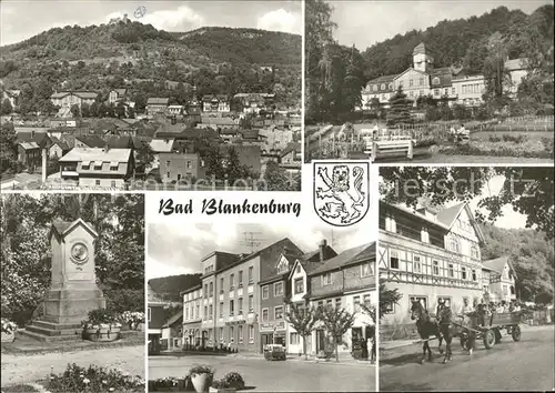 Bad Blankenburg Orts und Teilansichten Denkmal Pferdekutsche Kat. Bad Blankenburg