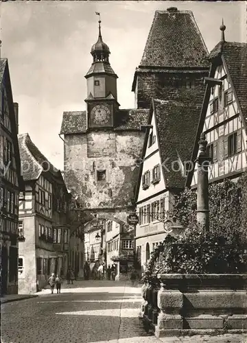 Rothenburg Tauber Roedergasse mit Markusturm Kat. Rothenburg ob der Tauber