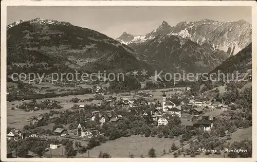 Schruns Vorarlberg Gesamtansicht gegen Golmerjoch und Zimba Montafon Kat. Schruns