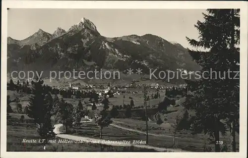 Reutte Tirol Panorama mit Hoellenspitze und Gehrenspitze Allgaeuer Alpen  Kat. Reutte