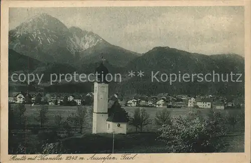 Reutte Tirol Ortsansicht mit Kirche Thaneller Lechtaler Alpen Kat. Reutte