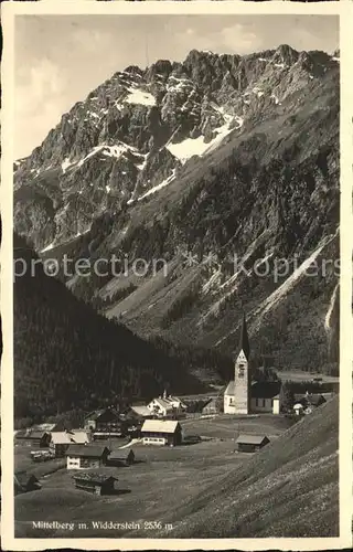 Mittelberg Vorarlberg mit Widderstein Allgaeuer Alpen Kat. Mittelberg