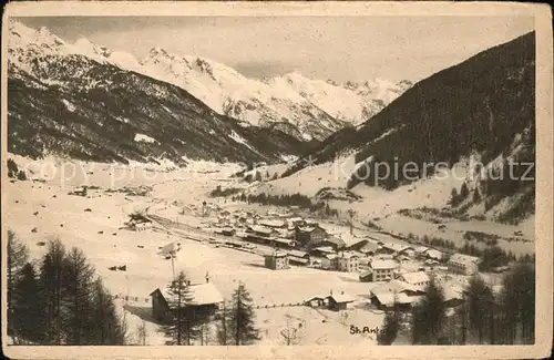 St Anton Arlberg Panorama Wintersportplatz Kat. St. Anton am Arlberg