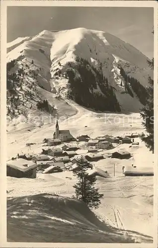 Berwang Tirol Panorama Blick gegen Hoenig Lechtaler Alpen Schiparadies Wintersportplatz Kat. Berwang