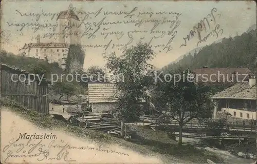 Mariastein Tirol Ortspartie am Fluss Kat. Mariastein