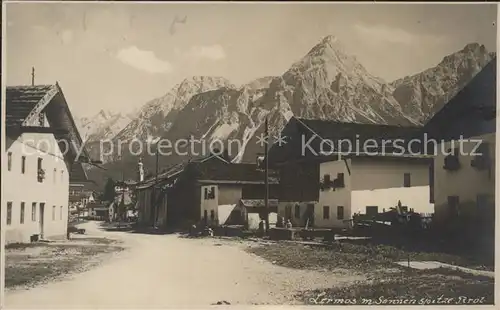 Lermoos Tirol Dorfstrasse Sonnenspitze Mieminger Kette Kat. Lermoos