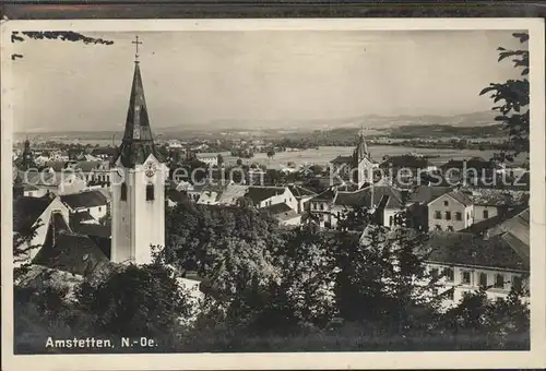 Amstetten Niederoesterreich Ortsblick mit Kirche Kat. Amstetten