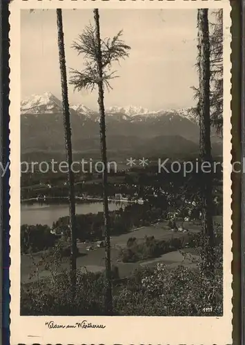 Velden Woerthersee Total mit Alpenpanorama /  /