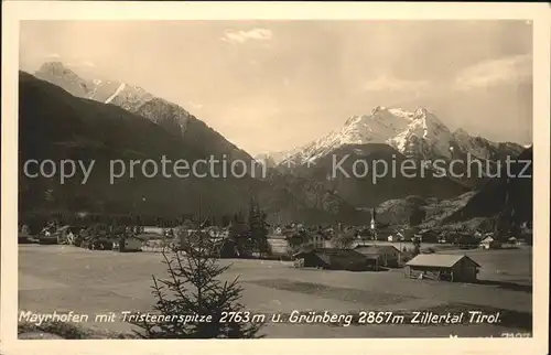 Mayrhofen Zillertal Tristenerspitze Gruenberg Kat. Mayrhofen