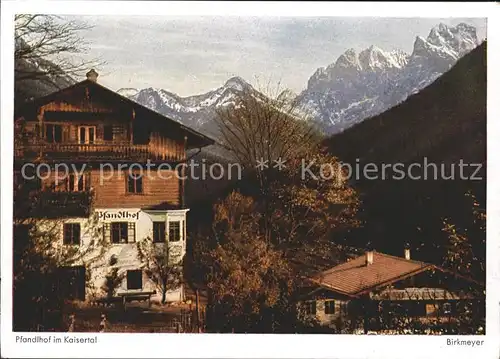 Kaisertal Pfandhof Kuenstlerkarte Birkmeyer Nr. 19 Kat. Kufstein